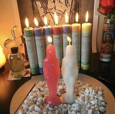 Twin flame reuniting candles