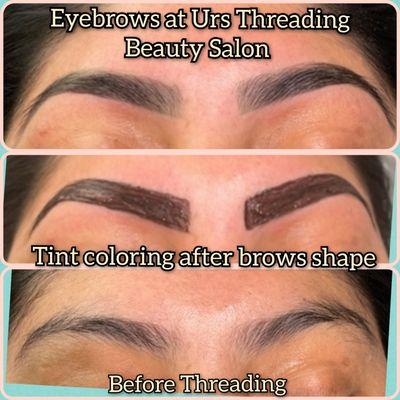 Eyebrows shape with Tint color.