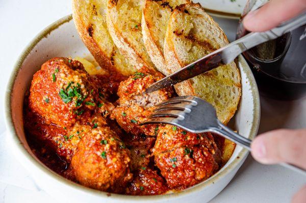 Flavia's meatballs & polenta