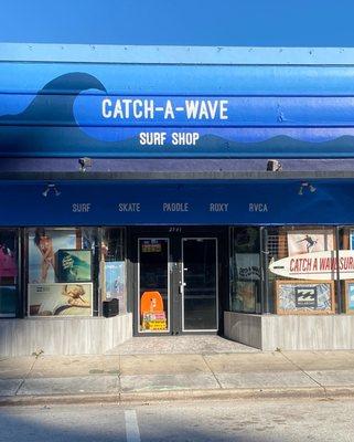 Catch a wave. Surf and skate shop new location. 2741 SW. 27th Ave., Coconut Grove Miami, FL 33133. Open 11 AM to 6 PM Monday - Saturday.