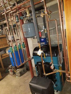 Oil boiler installation