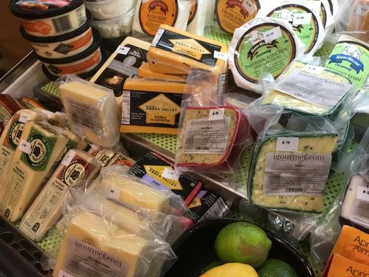 Our cheese selection features Wisconsin cheese, locally made artisan sheep and goat cheese and quality cheeses from around the world.