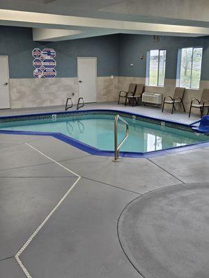 Heated indoor swimming pool.