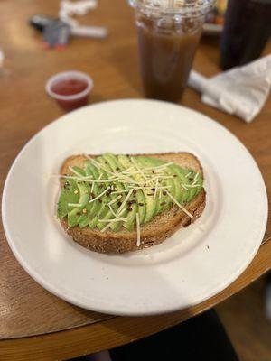 Avocado toast, banana boat waffles, and chicken & biscuit sandwich.