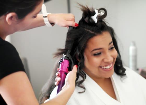 Flawless wedding hair and makeup