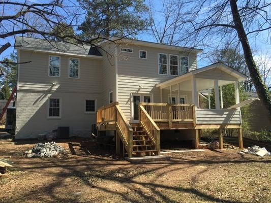 Added an addition and second floor to this home in Avondale Estates