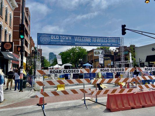 June 2022-Entrance at North Avenue & Wells Street-Foot Traffic Only