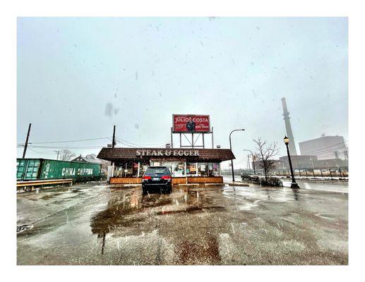 Steak N Egger . 1174 W Cermak Rd, Chicago, IL Open 24/7 Breakfast Lunch Dinner. Steaks Sandwiches Burgers Salads Pancakes etc. Simple. Cool!