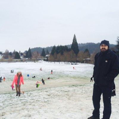 Sledding hill-Clinton Park on a snow day