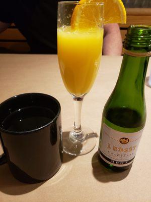 Mimosa and black coffee