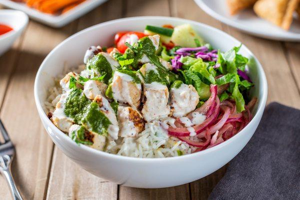 Chicken Reshmi Rice bowl ... a yogurty creamy delight.