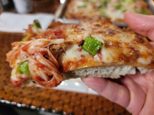 "The Lefty" Sicilian style pizza - The dough and crust were incredible!  Thick and crispy without being too heavy in the stomach!