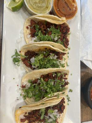 Order of 4 Tacos chorizo