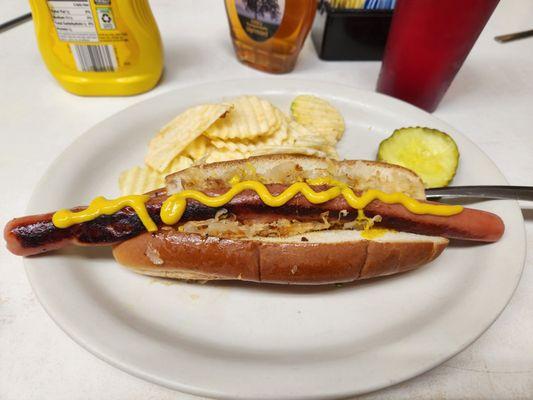 Foot Long with sauerkraut