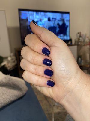 Gel mani. Color: Isn't it Grand Avenue by OPI