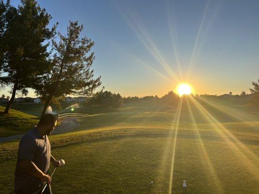 Hole 1 during sunrise!