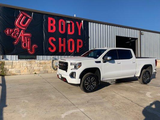 A 2019 GMC pickup that we completely restored from our buddies at Nyle Maxwell GMC