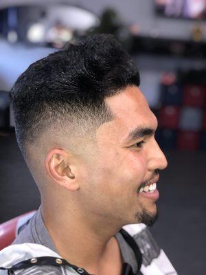 Mid bald fade