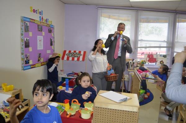 Offer a cup of Tea by a Pre-K Student. Make Believe !!