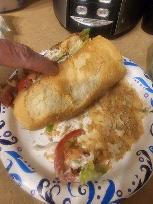 BLT on Flatbread. LOL! It wasn't Flatbread and it was hard bread. What a $20 waste. I ended up trashing it and put the items on my own bun.