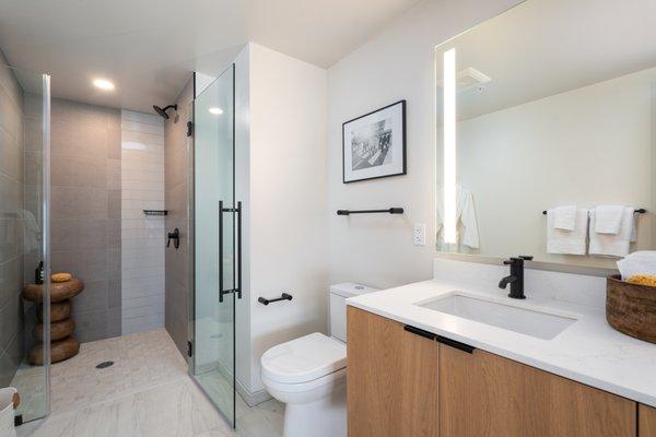 Walk in Shower, Dual Vanity