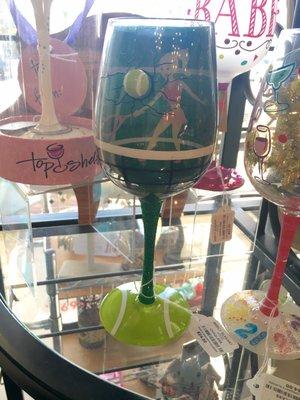 Wine glass for tennis players...