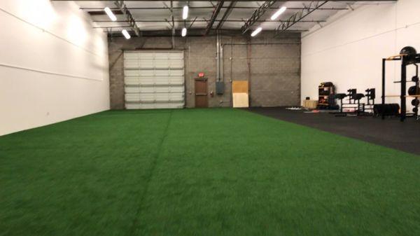 Our field grade turf...40 yards by 10 yards.