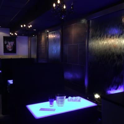 One of the many bottle service seating areas