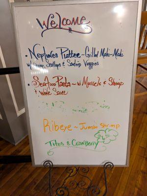 Specials at Depot Southern Bistro, Roxboro