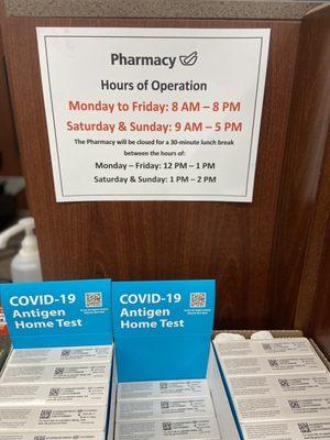 Vons Pharmacy Hours:  M - F  8am - 8pm  (Closed for lunch: 12pm - 1pm) Sat & Sun  9am - 5pm  (Closed for lunch: 1pm - 2pm)