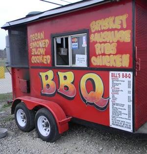 Blazin' Bill's BBQ Stand. Photo by Paul Galvani in his 29-95.com review, but "borrowed" by me so you know what to look for.