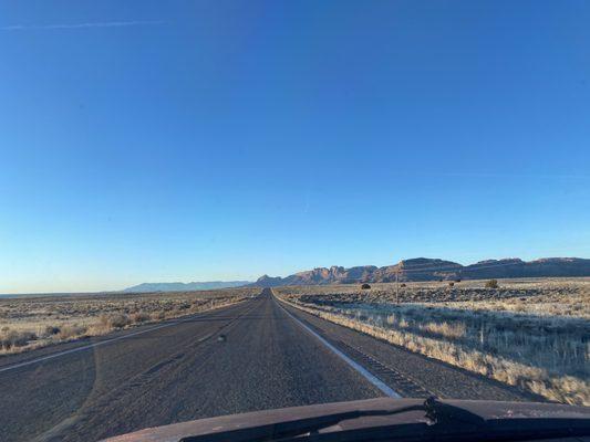 Arizona strip approaching the city