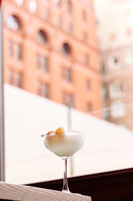 Lychee coconut martini: balance of heavy coconut flavor with delicate lychee's gentle rose-strawberry flavors. vodka, lychee juice, lime