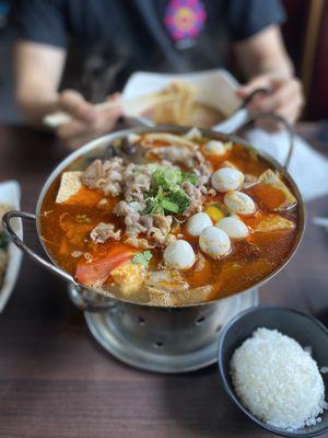 Taiwanese Spicy Hot Pot with beef