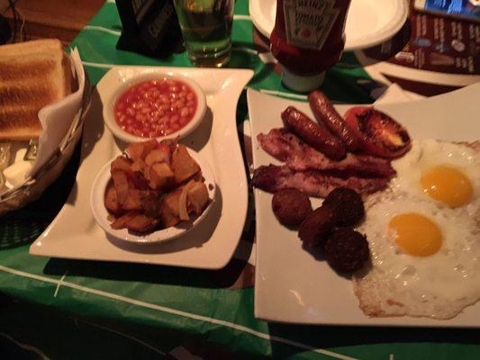 Irish Breakfast during Sunday football.