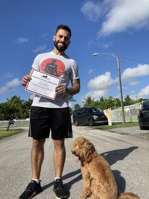 Congratulations to Pumpkin Canine Technology Institute Obedience Fundamentals Boarding School graduate.