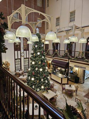 Covered courtyard inside the hotel