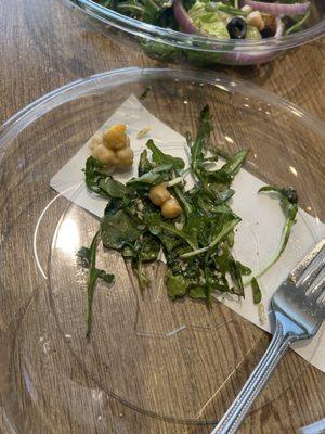 Rotten wilted arugula in $20 salad