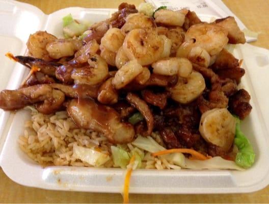 Chicken and shrimp teriyaki...double shrimp baby!!