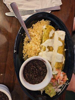 Enchilada with black beans