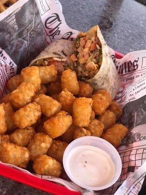 Wrap and tots are awesome