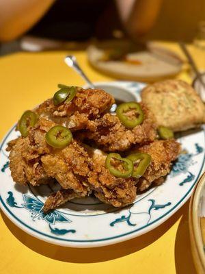 Salt & Pepper Chicken with Scallion Biscuits | Instagram: GaoGirlsGrubbin