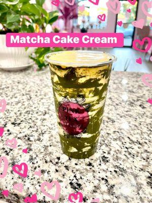 Matcha cake cream