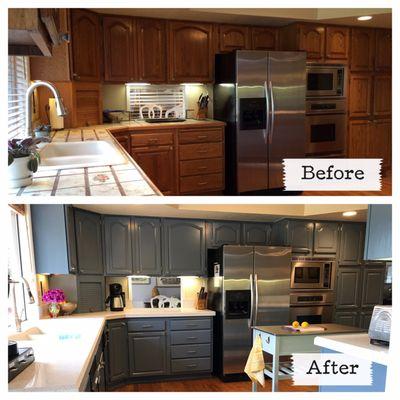 Kitchen before/after