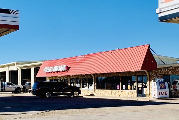 from the parking lot- RESTUARANT is the only sign