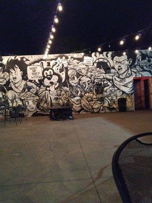 The mural on the patio!