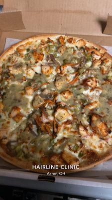 Chicken pot pie pizza