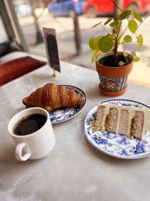 Croissant & Pina Colada Cake Slice