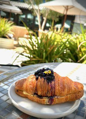 Lemon and blueberry croissant.