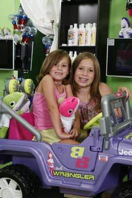 Kids haircuts in fun chairs